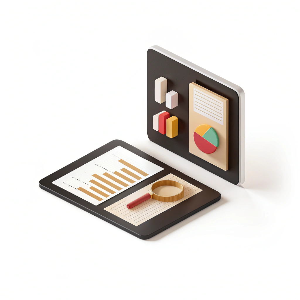 3d composition on the topic of Advanced Analytics.