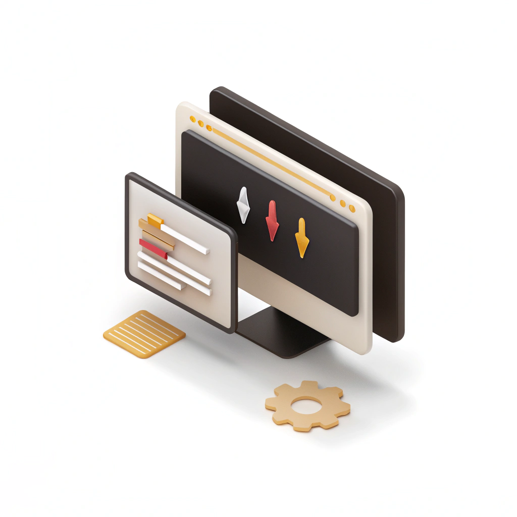 3d composition on the topic of Technical SEO Execution.